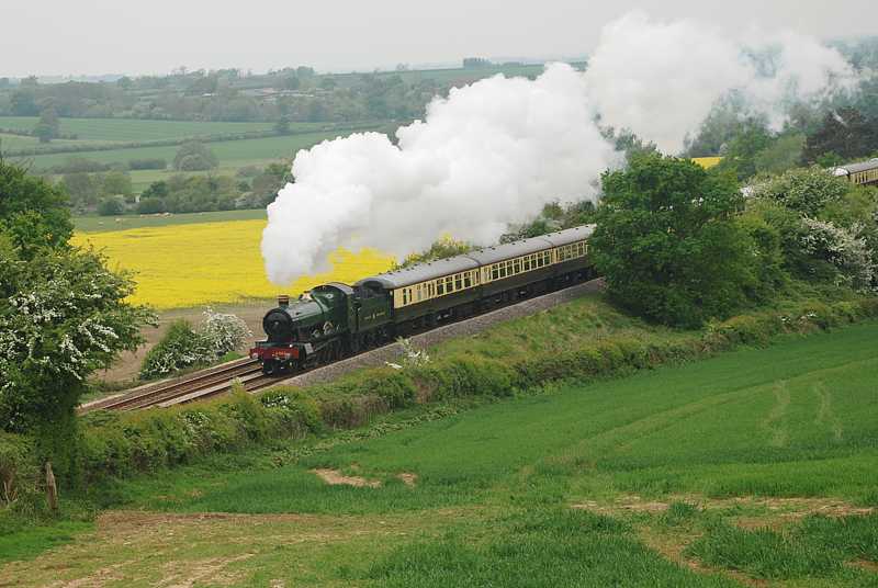 GWR Rood Ashton Hall steam excursion