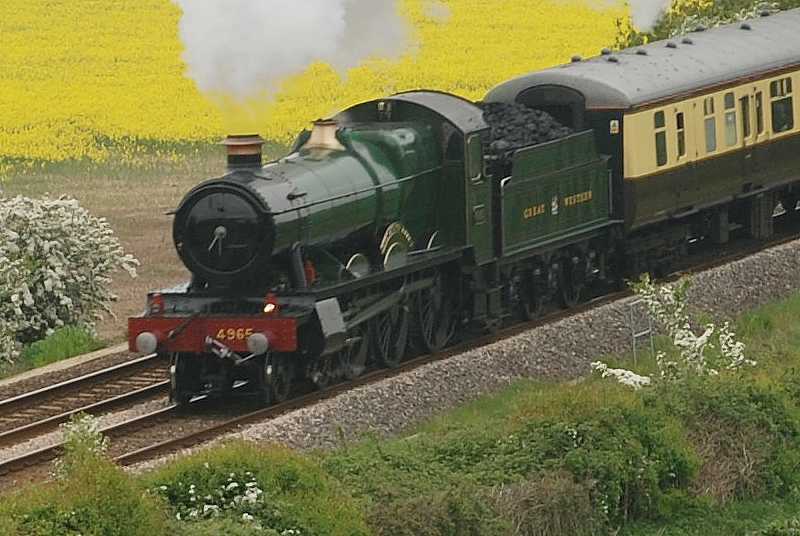 GWR Rood Ashton Hall steam excursion