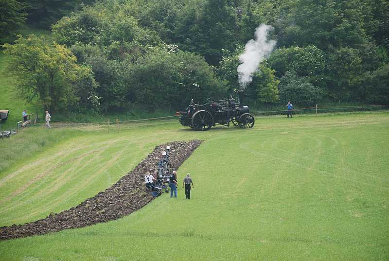 Steam ploughing