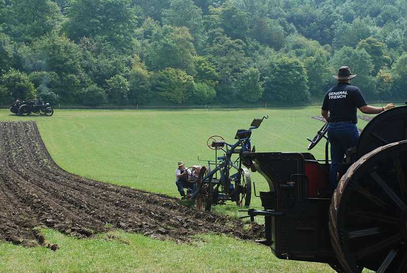 Steam ploughing