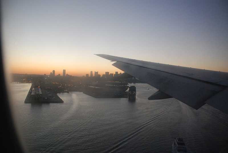 Landing at Boston,Ma